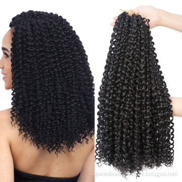 Passion Twist Hair 18 Inch Water Wave Synthetic Braids For Passion Twist Crochet Braiding Hair Goddess Locs Long Bohemian Locs